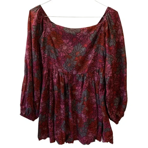 NWT Ruthie Grace Olivaceous Chasing Sunsets Babydoll Floral Autumn Dress - Picture 4 of 13